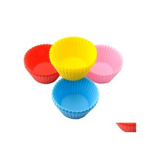 Baking Moulds Muffin Paper Cup Mold Epoxy Resin Sile Mti Colours Baking Molds Muffins Biscuit Cake Bread Waffle Mod 0 38Jd L2 Drop D Dhuil