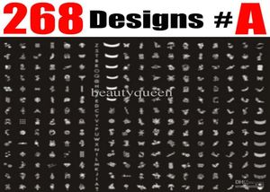 Wholesale 268 Designs LARGE Nail Stamp Plate Nail Art Stamping Image Plate Print Template Metal Stencil DIY A2134109