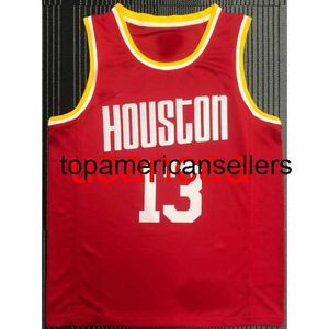 Tutti i ricami 6 stili 13 # Harden maglia da basket rossa retrò Personalizza qualsiasi nome numerico XS-5XL 6XL