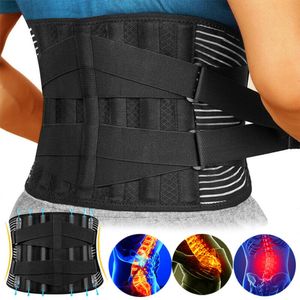 Back Support Breathable Waist Braces Belt Antiskid Lumbar with 16hole Mesh for Lower Pain Relief Sciatica 221207