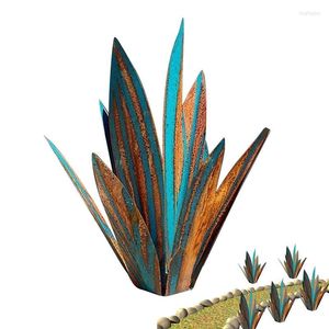 Dekorativa blommor Tequila Rustic Sculpture Water Resistant Metal Agave Plant Easy Care Outdoor Garden Decoration Lämplig för fest