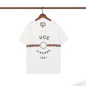 T-shirts för herr med rund hals kortärmad designerkläder sommar T-shirt med tryck i ren bomull samma stil för modeälskare 2023