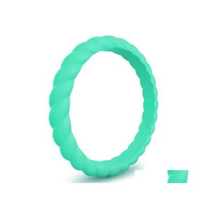 Favor Favor Sile Ring Twist Braid Colors Pure Motion Rings Engajamento de casamento Classical Suplies Ladies Jewelry Party Favor M 0 2ns e dhjkd