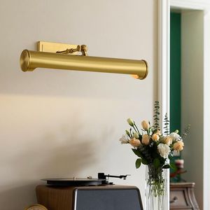 Wall Lamp Modern Full Copper Mirror Headlight Toilet Bathroom Po Bedroom Makeup Fill Light