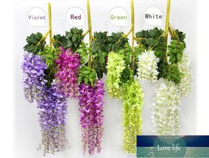 7 Цветов Элегантный искусственный шелковый цветок глицерия виноградный ротан для домашнего сада.