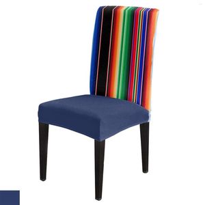 Sandalye Kapaklar Renkli Stripes Yemek Kapağı 4/6/8 PCS SPANDEX ELastik Slipcover Kılıf Düğün El Ziyafet Odası