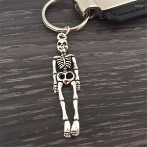 Chaves de chaveiro humano keylethain keyring gótico Halloween Jewelry Skull Gift