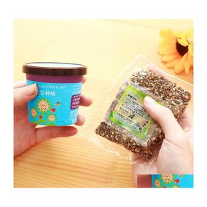 Fioriere Vasi Mini Piante in vaso Creativo Menta Girasole Lavanda Pot Cture Regalo per bambini Micro Paesaggio Ornamento per desktop da ufficio 1 2Z Dhfpi