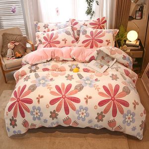 Zestawy pościeli Bonenjoy 1PC Zimowa ciepła kołdra Kwiat łóżka S Dwukrotny rozmiar Flaneli Flanene Comforter 220x240 Niepleśnia poduszka 221207