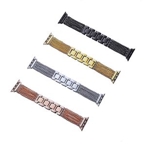 Apple Watch Band Metal Strap 3 4 5 6 7シリーズチェーン世代のユニバーサルデニムチェーンリストバンドiWatch 38mm 42mm 40mm 41M7041195