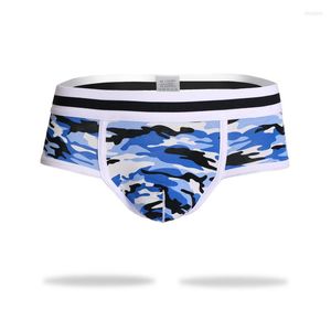 Underpants Sexy Underwear Men Briefs Panties Middle Waist Camouflage Printed Cotton Comfortable