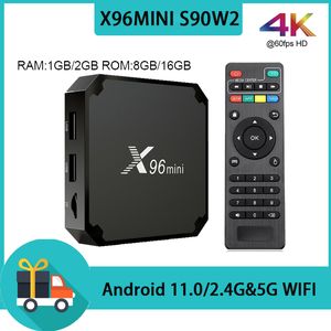 X96mini Android 11 Smart tv box Amlogic S905W2 Quad Core support 2.4G 5.8G Wireless WIFI Media Player X96 mini Set-top box