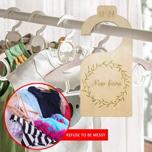 Other Hand Tools 7pcs Wooden Baby Closet Divider Cloth Organizer Nursery Infant Wardrobe Size Clothes Hanger 221206