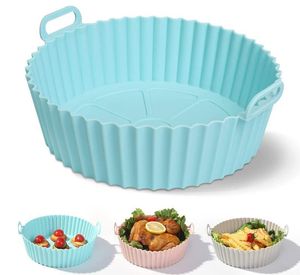 Silicone Basket Pot Tray Liner Dishes For Air Fryer Oven Accessories Pan Baking Mold Pastry Bakeware Kitchen Novel Shape Reusable SN460