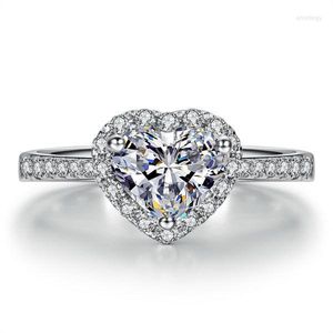 Alyans nişan parlak köpüklü heksagram berrak aşk cz parmak yüzüğü kadınlar için mücevher yıldönümü doğum günü gif