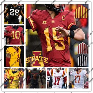 American College Football Wear College 2021 Iowa State Cyclones ISU Football Jersey Brock Purdy Dylan Soehner Breece Hall Jake Hummel Xavier Hutchinson Mike Rose Nw