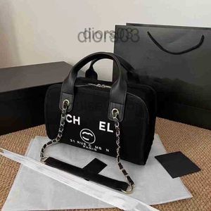 Designer Channel Borsa Chanelle Borsa a mano Uomo Donna Nuova lussuosa tela da spiaggia Portatile sotto le ascelle Borsa a tracolla a catena di grande capacità L10.6IN W3.5IN H7.4IN