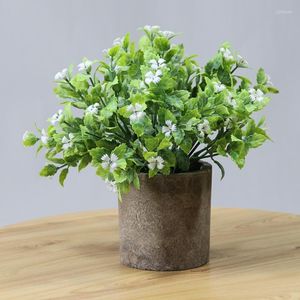 Dekorativa blommor Simulering Potted Plant Home Decoration Accessories Artificial Green Bonsai Office Desktop Fake