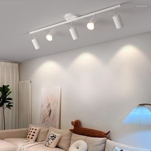 Tavan Işıkları Siyah Beyaz Metal Lamba Işık Açısı Ayarlanabilir Spotlar Gu10 Mağaza Dükkanı Showroom armatürü için Spot Ampul