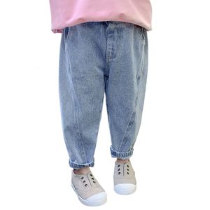 Calças jeans de bebê cor sólida para meninas primavera outono menino estilo casual roupas de criança 221207