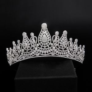 Tiarate per capelli in cristallo di colori argento alla moda e corone per donne accessori per capelli da sposa principessa balli di gioielli regalo