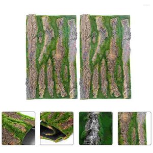 Dekorativa blommor Bakgrund Reptil Cork Tank Bakgrund Terrarium Bark Tile Habitataquarium Wall Board Decor Snake Gecko Bakgrund 3D