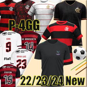 Trikot des Fußballs Flamengo Fussball Jerseys Rosa Gabriel B Henrique de Arracaeta Football Shirt Diego E Ribeiro Gerson Männer Frauen Kinder Kits Trikots Fußball