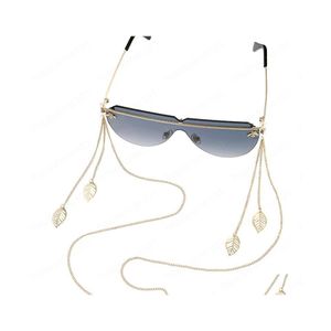 Okulary łańcuchy bohemia metalowy liść brzępienia sznurki sznurki szklanki łańcucha kobiety okulary przeciwsłoneczne akcesoria