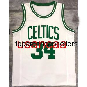 All embroidery 2 styles 34# PIERCE white basketball jersey Customize any number name XS-5XL 6XL