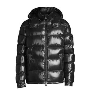 Maya Winter Mens Jacket Designer Down Monclair Puffer Puffer Vestes pour hommes Black Black Windroping Wind Hooded Parka Cabinet S-3XL Chain Pocket Fashion Mash