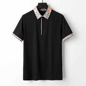 Nya designer Polos skjortor män lyxiga rutor Polo Casual Men Plaid T-shirt Snake Bee Letter Print broderi mode High Street Size M-3XL #885