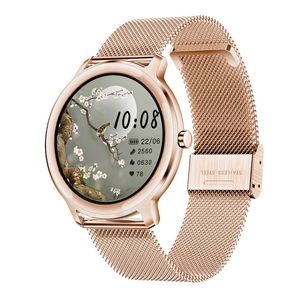 Super Slim Fashion Women Smart Watch 2021 Full Touch Round Screen Smartwatch for Woman Heart Rate Monitor For Android and IOS7748909