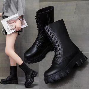 Boots Winter Women Casual Fashion Warm Top Quality Pu Leather Platform Military Size 3543 221207