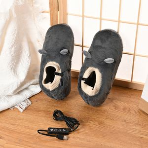 Slippers Electric Feet Heating Slippers Durable USB Thermal Shoe Cover Removable Heated Foot Warmers Safe Comfortable for Home Office Use 221207