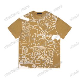 Xinxinbuy Men Designer Tee Tシャツパリカリフォルニアウサギパターンプリント半袖コットン女性アプリコットホワイトブラックXS-2xl