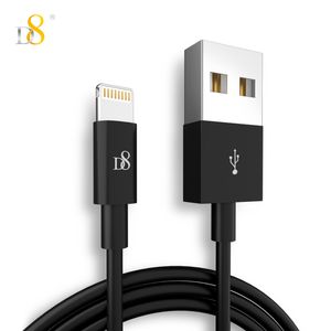 D8 MFI Lightning to USB Power Sync Cable PVC för iPhone laddning