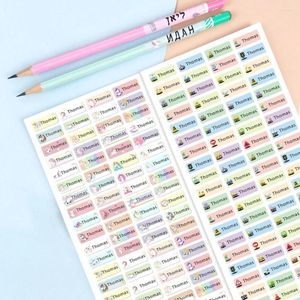 Gift Wrap 100pcs Name Sticker Custom Waterproof Kawaii Stickers Personalized First Label For Children School Stationery Waterbottle