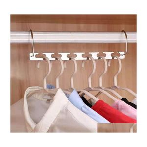 Hangers Racks Magic Clothes Hangers Hanging Chain Metal Stainless Steel Cloth Closet Hanger Shirts Tidy Save Space Organizer For 1 Dhvfr