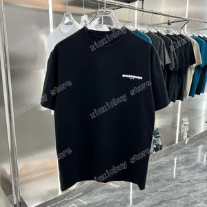 xinxinbuy män designer tee t shirt paris silikagel bokstäver tryck kort ärm bomullskvinnor blå vit svart m-2xl