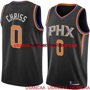 Stitched # 0 Chriss Bianco nero Viola Ricamato Basket Swingman Maglie personalizzate uomo donna maglia da basket giovanile XS-5XL 6XL