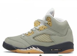 Med Box Jumpman 5 Basketball Shoes 5s Jade Horizon Mens Trainers Sports Sneakers Storlek 6 6.5 7 7.5 8 8.5 9 9.5 10 10.5 11 11.5 12 12.5 13 13.5