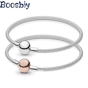 Boosbiy Steel Wire Weaving Snake Chain Bangle for Women Fit Brand Beads Charm Bracelet Jewelry on Sale