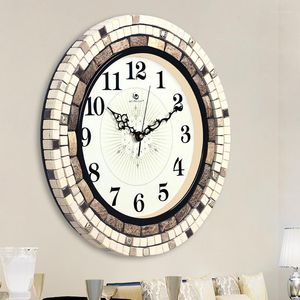 Orologi da parete Ponig metallo orologio grande design moderno design a mosaico casa decorazione decorazione decorazione cucina enorme orloge