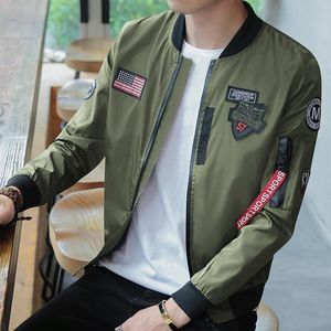 Mensjackor Militärjackor för män Spring Autumn Fashion Casual Hip Hop Streetwear Pilot Coat Overized Varsity Jacket Windbreaker 221207