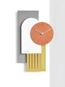 Duvar Saatleri Zarif Saat Kuvars Minimalist Renkli İskandinav Modern Tasarım Horloge Murale Asuk Dekor