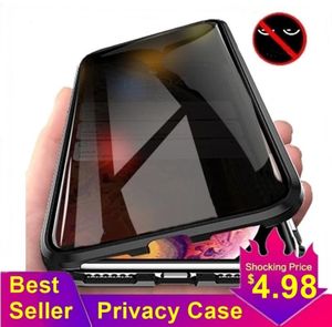 TongdayTech Magnetic Tempered Glass Privacy Metal Phone Case Coque 360 ​​Magnet Cover för iPhone SE XR XS 11 12 Pro Max 8 7 6 Plus8847409