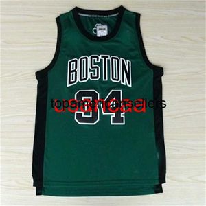 Tüm Nakış 4 Stil Jersey 34# Pierce Koyu Yeşil Basketbol Forması Herhangi bir sayı adını özelleştirin XS-5XL 6XL