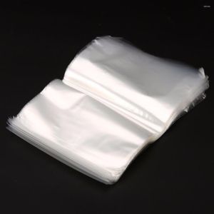 Bolsas de armazenamento 100pcs POF Bolsa de embrulho de filme transparente Bolsa de vedação de filme para embalagem de vinhos embalagens de livros cosméticos