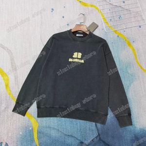 xinxinbuy Herren Designer Sweatshirt leuchtende Buchstaben drucken Tie Dye Paris Damen Schwarz Weiß Grau Grün S-2XL