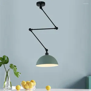 Vägglampa 4 färger nordiska macaron led taklampor kreativa restaurang bar säng lampor justerbara vikbara fixturer